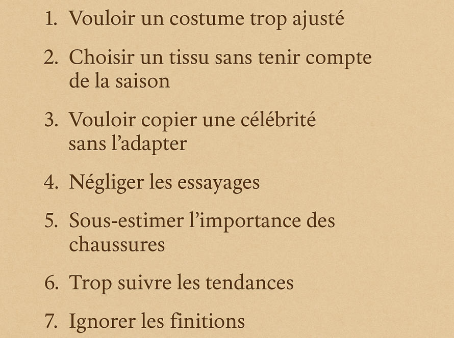 TOP 10 erreur à pas faire